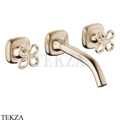Dornbracht COYA Смеситель для раковины на 3 отв. 190, внешняя часть 36712424-46, Brushed Champagne (22kt Gold)