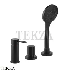 Gessi Emporio Via Tortona Смеситель для ванны, наполнение через слив-перелив 18643-299, Black XL