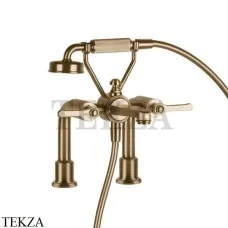 Gessi VENTI20 Смеситель для ванны на борт с гарнитуром 65115-726, Warm Bronze Br.