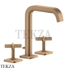 Axor Citterio E Смеситель для раковины настольный, с донным клапаном 36108140, Brushed Bronze