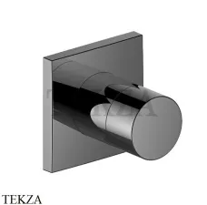 Keuco IXMO Pure Вентиль переключатель на 2 потока, квадрат, внешняя часть 59556130002, Хром черный шлифованный