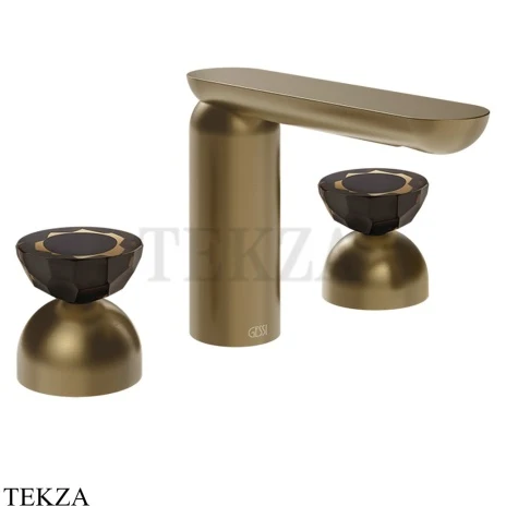 Gessi Perle Смеситель для раковины на 3 отв., без гарнитура 74886-791, бронза Deep