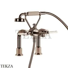 Gessi VENTI20 Смеситель для ванны на борт с гарнитуром 65115-030, Copper глянец