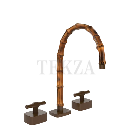 Gessi Jacqueline Смеситель для раковины на 3 отв., без донного клапана 77017-845, бронза Dark Brush