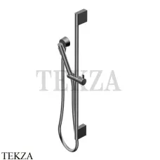 Ritmonio SHOWER Душевой гарнитур на штанге с выводом 74W017 F31, Frosted Black Chrome