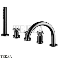 FIMA Carlo Frattini Maxima Смеситель на борт ванны с гарнитуром, F5314NS, черный матовый