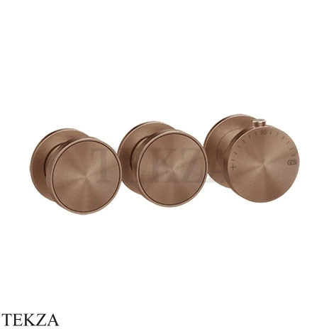 Gessi Origini MATERIC Термостат для душа 2 потока, внешняя часть 66334-708, Copper Brushed
