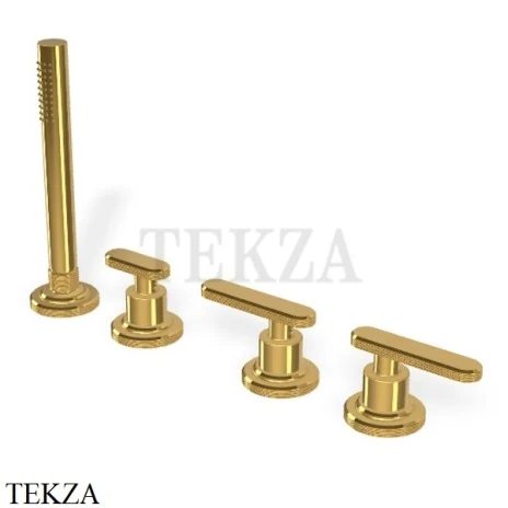 FIMA Carlo Frattini Park Line Смеситель на борт ванны без излива F1324/1OR, золото глянец