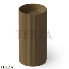 Dea Design Pedestal Basin Раковина напольная рифленая Solid Surface DD2803 450 1, Dark Camel №1