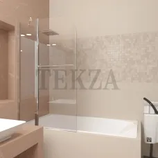 Veconi Шторка на ванну Veconi Palau PL-81, 900x1500, хром, стекло прозрачное