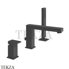 Gessi Rettangolo Смеситель на борт ванны с переключением на душ 20037-299, Black XL