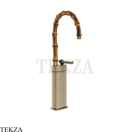 Gessi Jacqueline Смеситель для раковины высокий, без донного клапана 77005-149, нерж. сталь Brush / никель Brushed