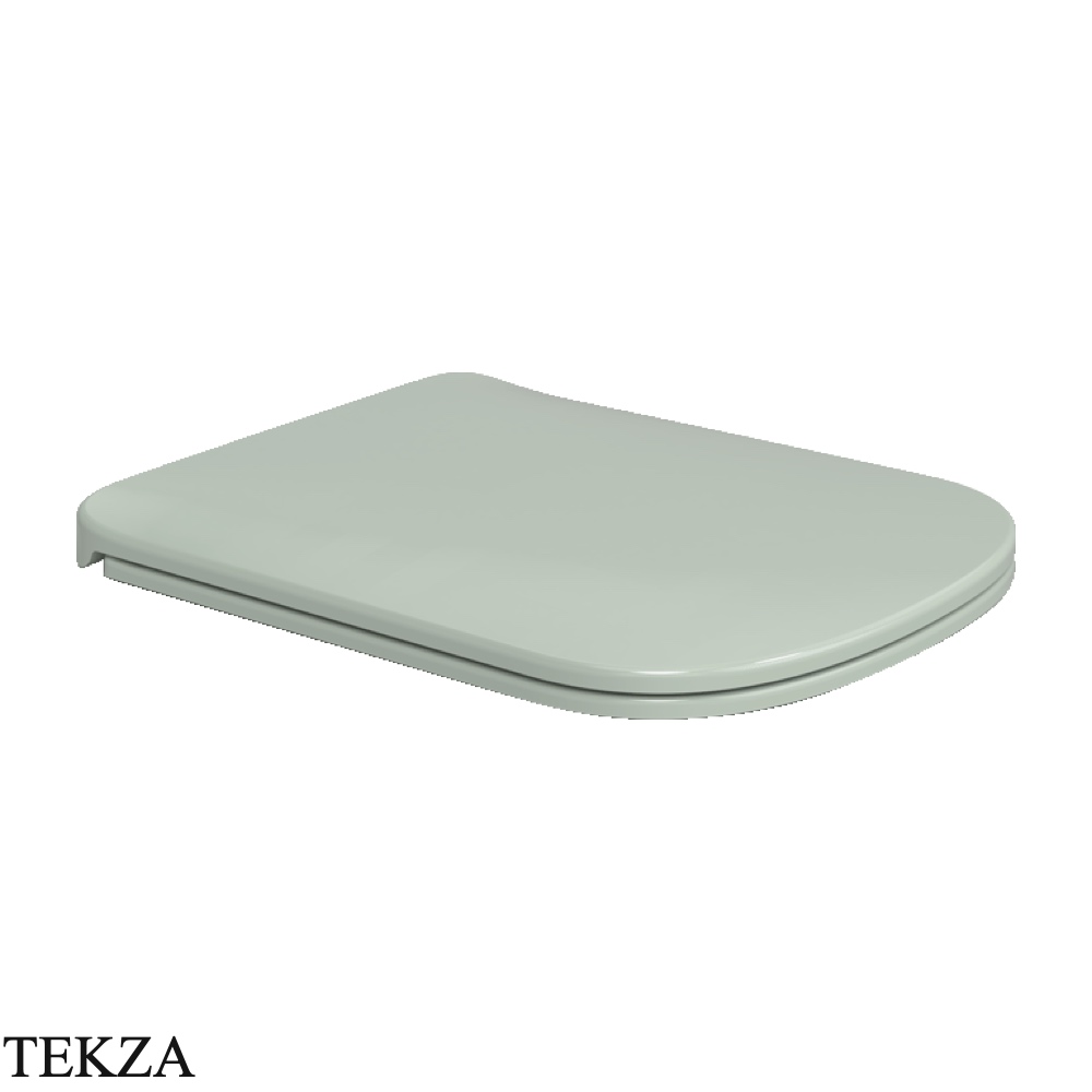 Flaminia Play сиденье с крышкой Slim с микролифтом 36×44,5×4,2 см, зелёный Verde Giada глянец