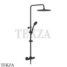 Gessi MINIMALISTIC Душевая колонна, термостат, гарнитур, верхний душ D30 см 35177-299, Black XL