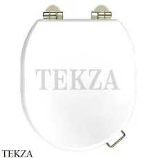 Devon&Devon Classica Сиденье крышка из МДФ 3IBSEBIAWCLA, белый глянец-светлое золото (снято с производства)