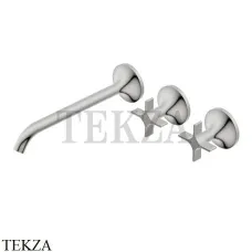 Ritmonio Diametro35 Cross Смеситель для раковины 237, внешняя часть PR53AK202 IX, Brushed steel