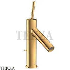 Axor Starck 90 Смеситель для раковины, с донным клапаном 10111990, золото глянец