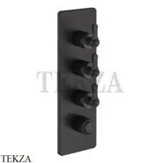 Gessi VENTI20 Термостат для душа, 3 потока, внешняя часть 65204-187, Aged Bronze