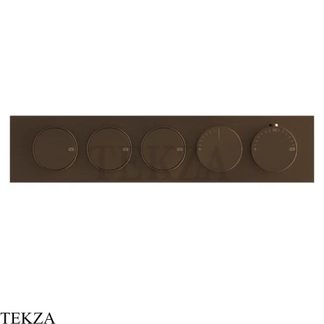 Gessi Origini WARM Термостат для душа 3 потока с кнопками, внешняя часть 66224-845, Dark Bronze