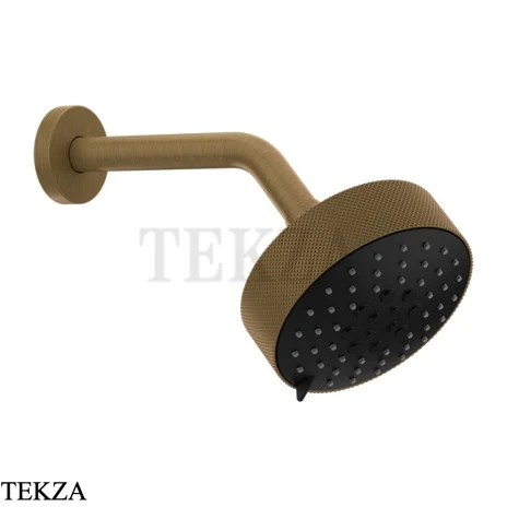 Gessi ANELLO Верхняя лейка D12,9 см с кронштейном 63356-713, Antique Brass