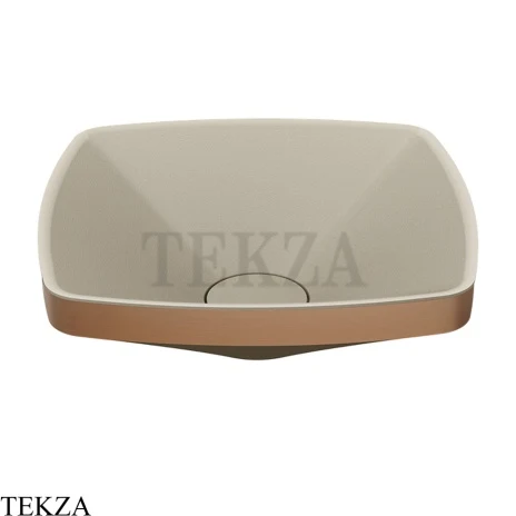 Gessi Jacqueline Раковина настольная, без перелива 77610-708, медь Brushed