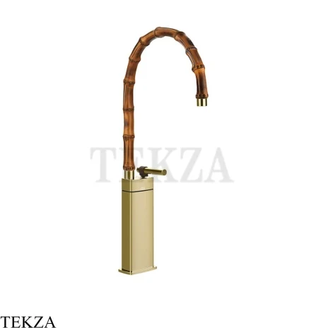Gessi Jacqueline Смеситель для раковины высокий, без донного клапана 77037-710, шампань глянец