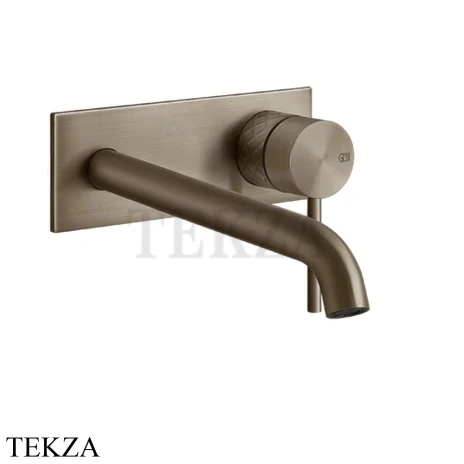 Gessi 316 INTRECCIO Смеситель для раковины на планке длинный, внешняя часть 54190-761, Coffee Bronze Brushed PVD