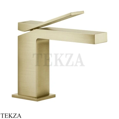 Gessi RETTANGOLO K Смеситель для раковины, без донного клапана 53002-727, Brushed Brass