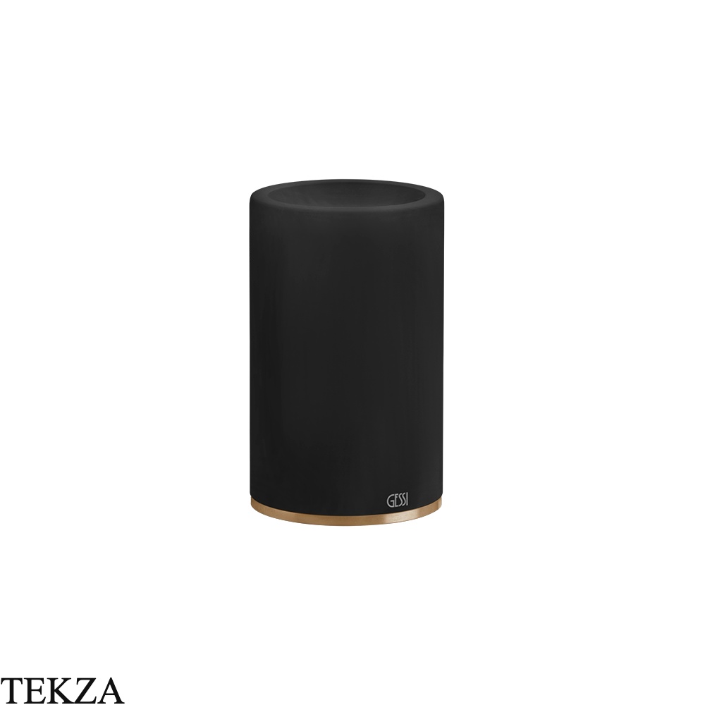 Gessi 316 ACCESSORIES Стакан для зубных щеток настольный, композит черный 54732-726, Warm Steel Brushed PVD