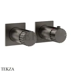 Gessi Incastri Термостат для душа 2 потока, внешняя часть 75134-707, Black Metal Br. PVD