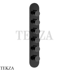 Gessi Ingranaggio-Anello Термостат для душа, 5 потоков, внешняя часть 43070-706, Black Metal