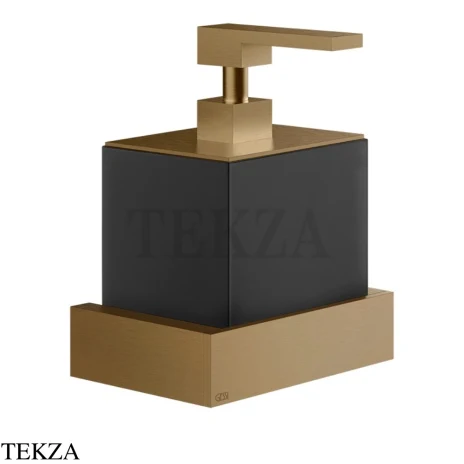 Gessi Rettangolo Дозатор для жидкого мыла или лосьона, черный 20814-791, Deep Bronze Brushed PVD