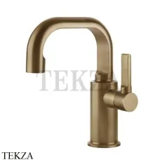 Gessi INCISO Смеситель для раковины ручка сбоку, без гарнитура 58009-726, Warm Bronze Br.