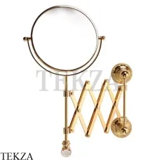 Migliore Cristalia SWAROVSKI Косметическое зеркало с 3х кратным увеличением 16836, золото глянец