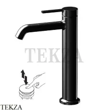 FIMA Carlo Frattini SNAP Смеситель для раковины, с донным клапаном F3111LNS, черный матовый