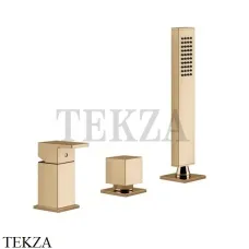Gessi Rettangolo Смеситель для ванны без излива, 2 потока 20043-735, Warm Bronze