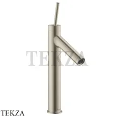 Axor Starck 170 Смеситель для раковины высокий, с донным клапаном 10123820, Brushed Nickel