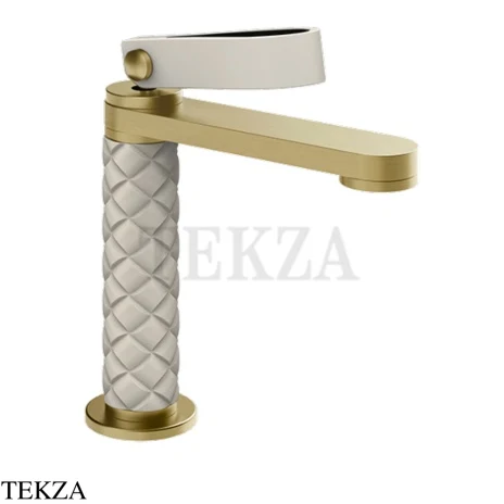 Gessi Pelle Laccetto Смеситель для раковины, без гарнитура, 78402-435, Crème/Brass Br. PVD