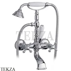 Migliore Revival Смеситель для ванны настенный, с душевым гарнитуром 19498, хром глянец