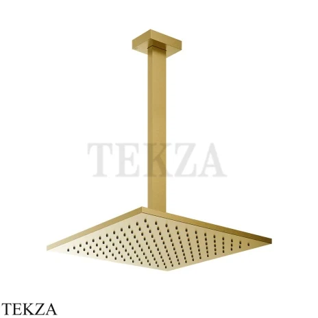 Gessi Rettangolo shower Верхний душ с потолочным кронштейном под размер 15199-716, Gold Br. PVD