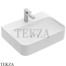 Villeroy & Boch FINION Раковина подвесная, скрытый перелив ViFlow 416864R1, белый глянец, ceramicplus