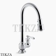 Kohler Artifacts Смеситель для кухни, с выдвижным душем K-99260-CP, хром глянец