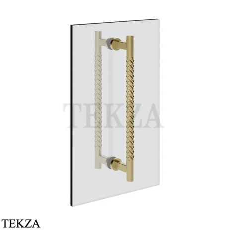 Gessi Pelle Tresse Полотенцедержатель для крепления на стекло, 45 см 78632-727, Brushed Brass PVD
