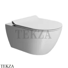 GSI PURA 55/F Унитаз подвесной ”Swirlflush” (безободковый) 8815FR209, сиденье микролифт slim, белый матовый