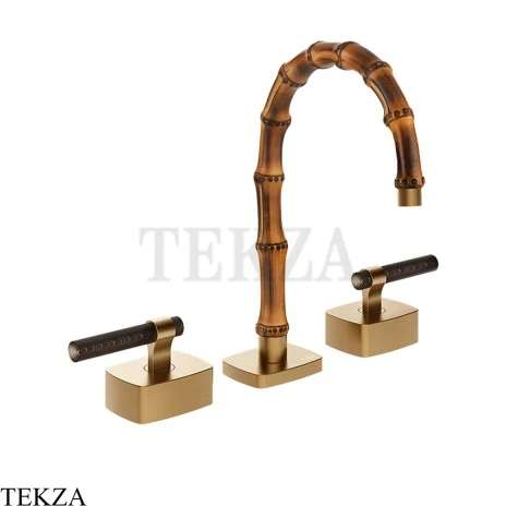 Gessi Jacqueline Смеситель для раковины на 3 отв., без донного клапана 77211-726, бронза Brushed