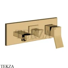 Gessi RETTANGOLO K Смеситель для душа (1 верх.душ/2 руч.душ), внешняя часть 53141-727, Brushed Brass Gessi RETTANGOLO K Смеситель для душа (1 верх.душ/2 руч.душ), внешняя часть 53141-727, Brushed Brass