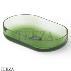 Dea Design Washbasins Раковина настольная овальная Glasstech DD9091 550 R3, Emerald R3