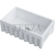 Omoikiri Mikura 76 Кухонная мойка Natceramic прямоугольная 4993258 белый глянцевый