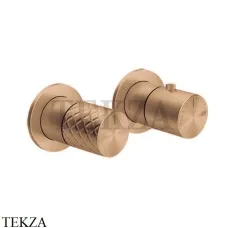 Gessi Habito INTRECCIO Термостат для душа на 2 потока, внешняя часть 70134-735, Warm Bronze