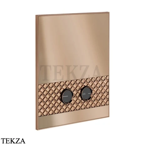Gessi Pelle Tresse Клавиша смыва для инсталляции Geberit Sigma 8 и Sigma 12, 78811-708, Copper Brushed PVD